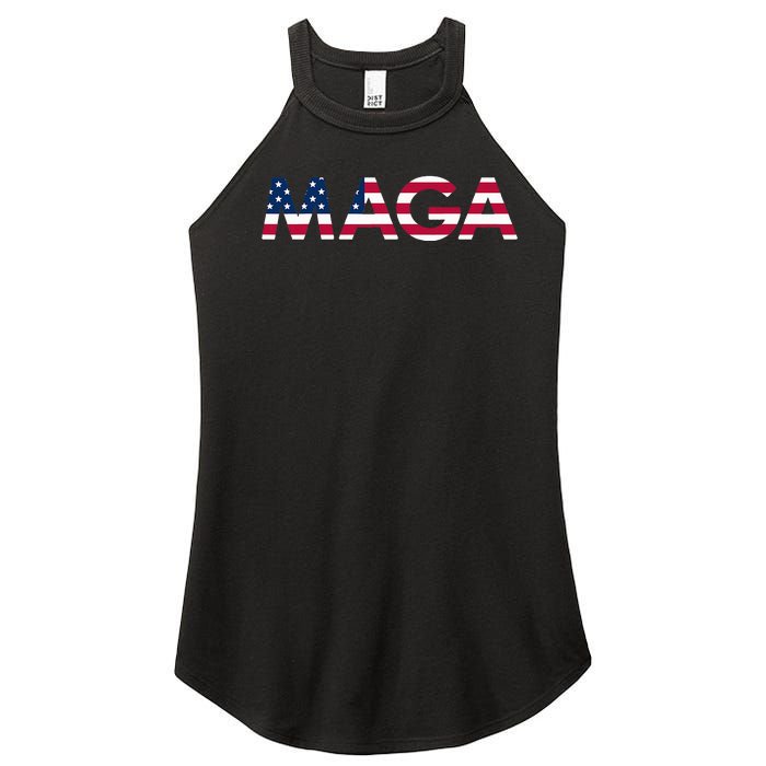 Original Trump Maga American Flag Maga America First Maga Women's Perfect Tri Rocker Tank