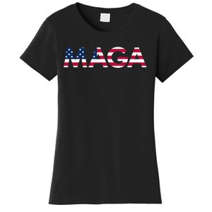 Original Trump Maga American Flag Maga America First Maga Women's T-Shirt