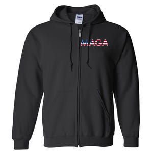 Original Trump Maga American Flag Maga America First Maga Full Zip Hoodie