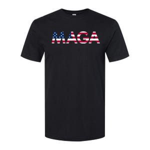 Original Trump Maga American Flag Maga America First Maga Softstyle CVC T-Shirt