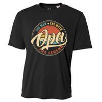 Opa The Man The Myth The Legend Vintage Retro Fathers Day Gift Cooling Performance Crew T-Shirt