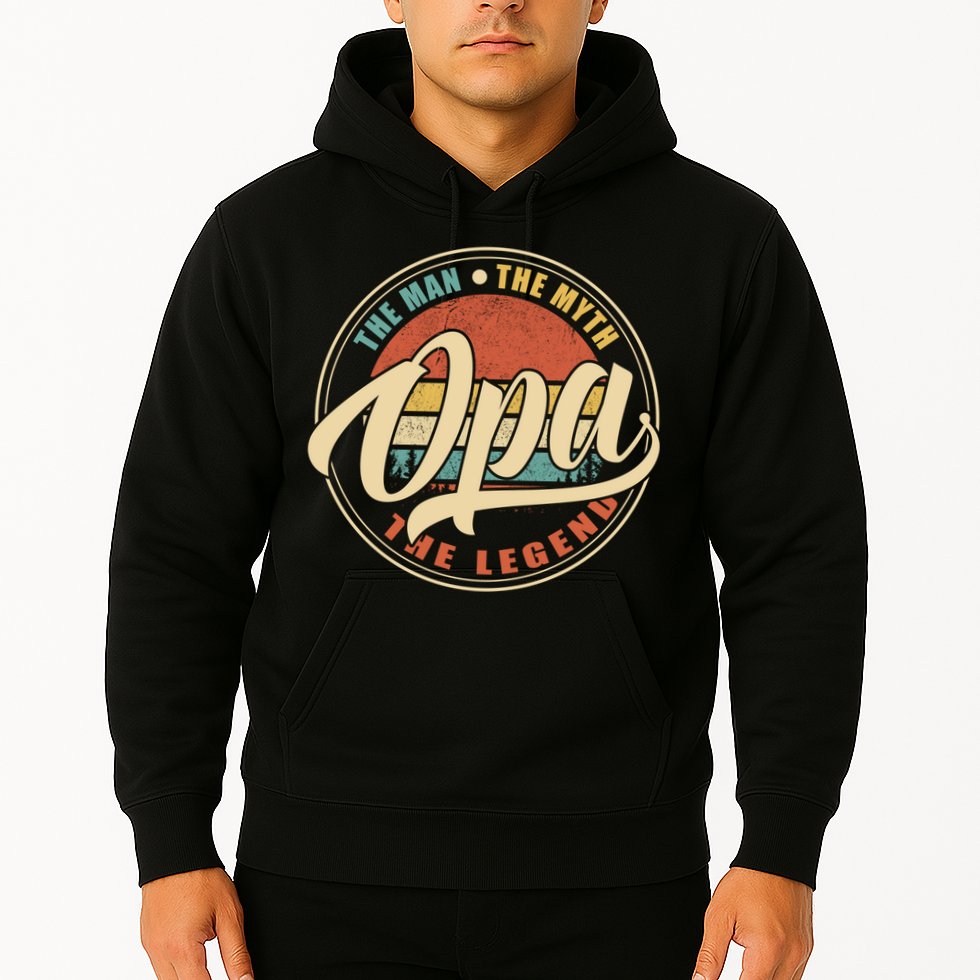 Opa The Man The Myth The Legend Vintage Retro Fathers Day Gift Hoodie