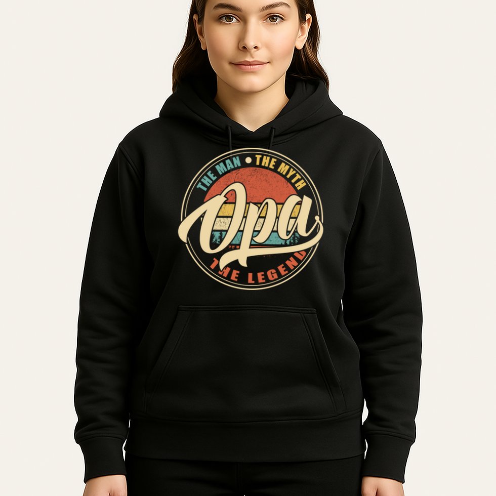 Opa The Man The Myth The Legend Vintage Retro Fathers Day Gift Hoodie