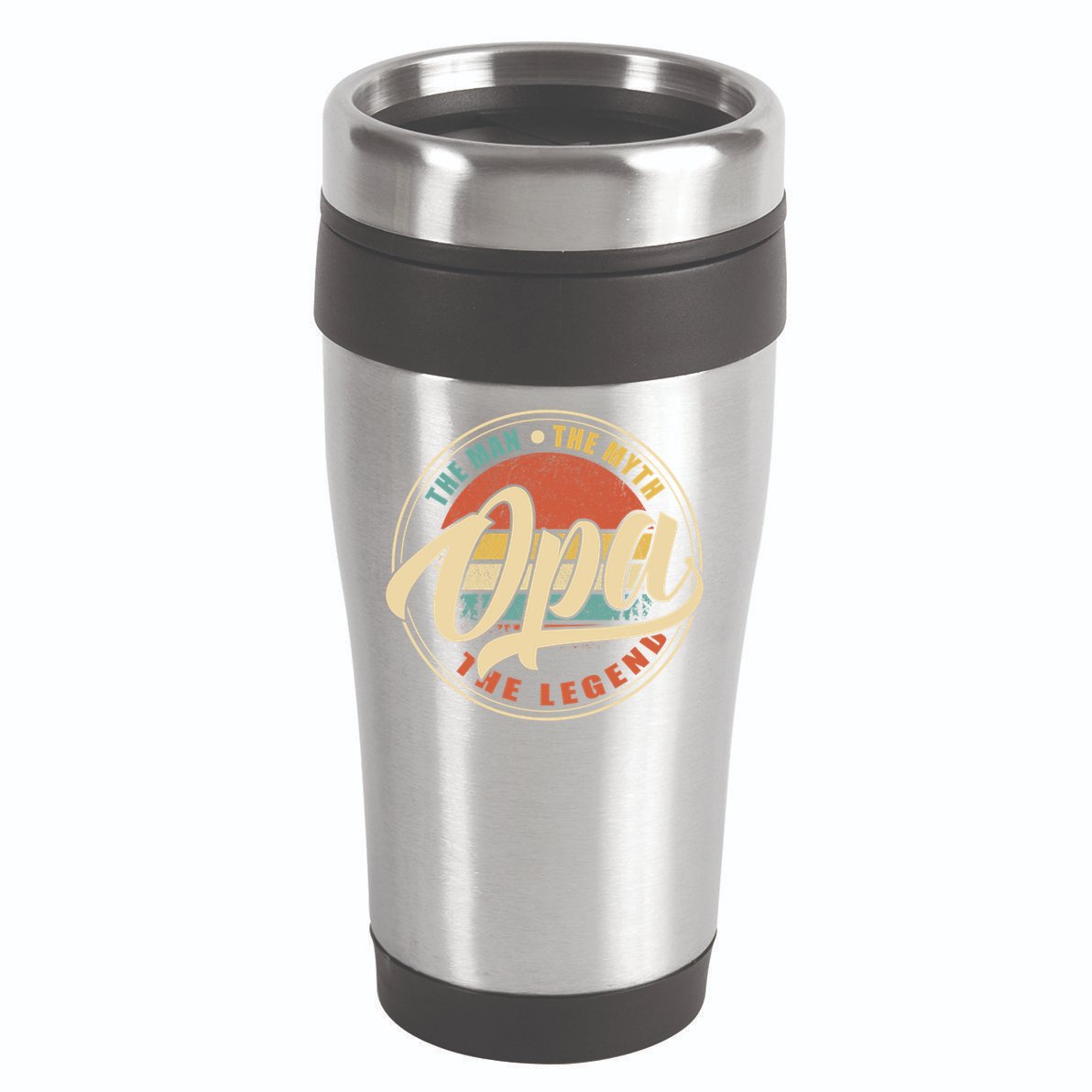 Opa The Man The Myth The Legend Vintage Retro Fathers Day Gift 16oz Travel Tumbler