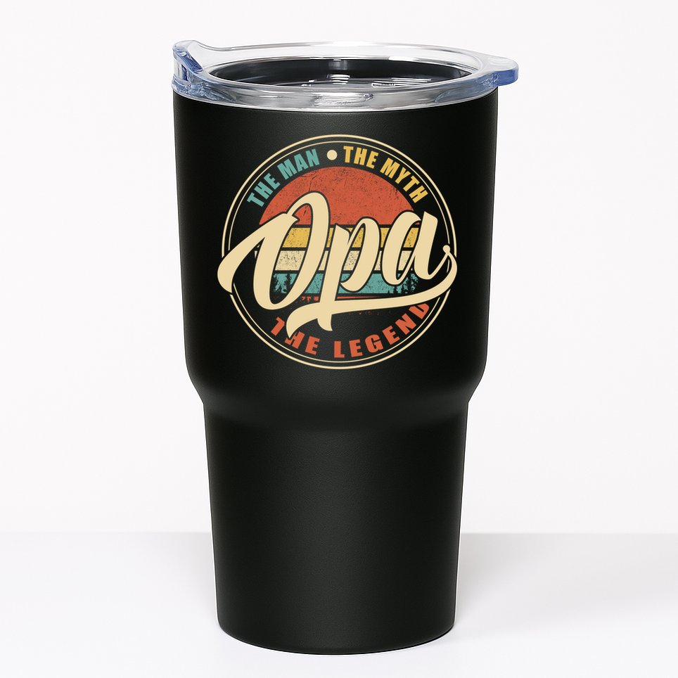 Opa The Man The Myth The Legend Vintage Retro Fathers Day Gift Tumbler