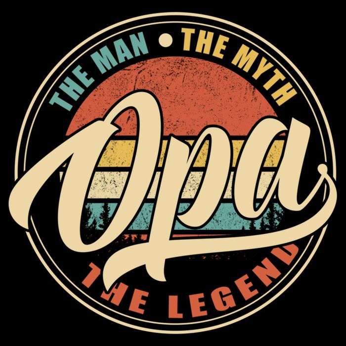 Opa The Man The Myth The Legend Vintage Retro Fathers Day Gift Toddler T-Shirt