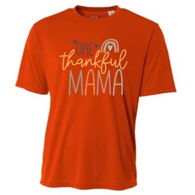 One Thankful Mama Vintage Rainbow Mama Life Thanksgiving Gift Cooling Performance Crew T-Shirt