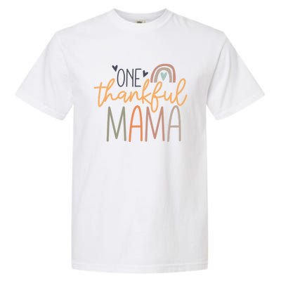 One Thankful Mama Vintage Rainbow Mama Life Thanksgiving Gift Garment-Dyed Heavyweight T-Shirt