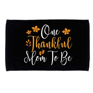 One Thankful Mom To Be Pregnancy Announcet Thanksgiving Gift Microfiber Hand Towel