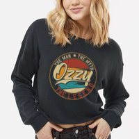 Ozzy The Man The Myth The Legend Cropped Pullover Crew