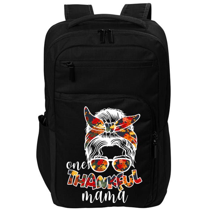 One Thankful Mama Fall Hair Bun Impact Tech Backpack