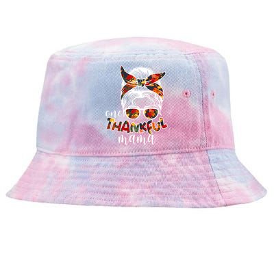 One Thankful Mama Fall Hair Bun Tie-Dyed Bucket Hat