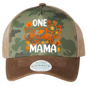 One Thankful Mama Funny Fall Autumn Thanksgiving Cool Gift Legacy Tie Dye Trucker Hat