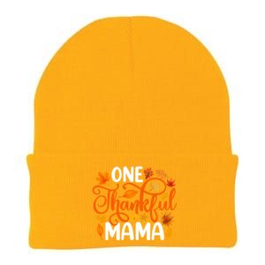 One Thankful Mama Funny Fall Autumn Thanksgiving Cool Gift Knit Cap Winter Beanie