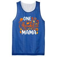 One Thankful Mama Funny Fall Autumn Thanksgiving Cool Gift Mesh Reversible Basketball Jersey Tank