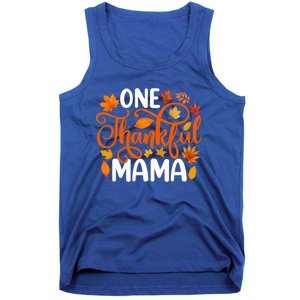 One Thankful Mama Funny Fall Autumn Thanksgiving Cool Gift Tank Top