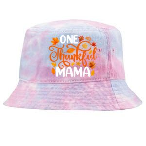 One Thankful Mama Funny Fall Autumn Thanksgiving Cool Gift Tie-Dyed Bucket Hat