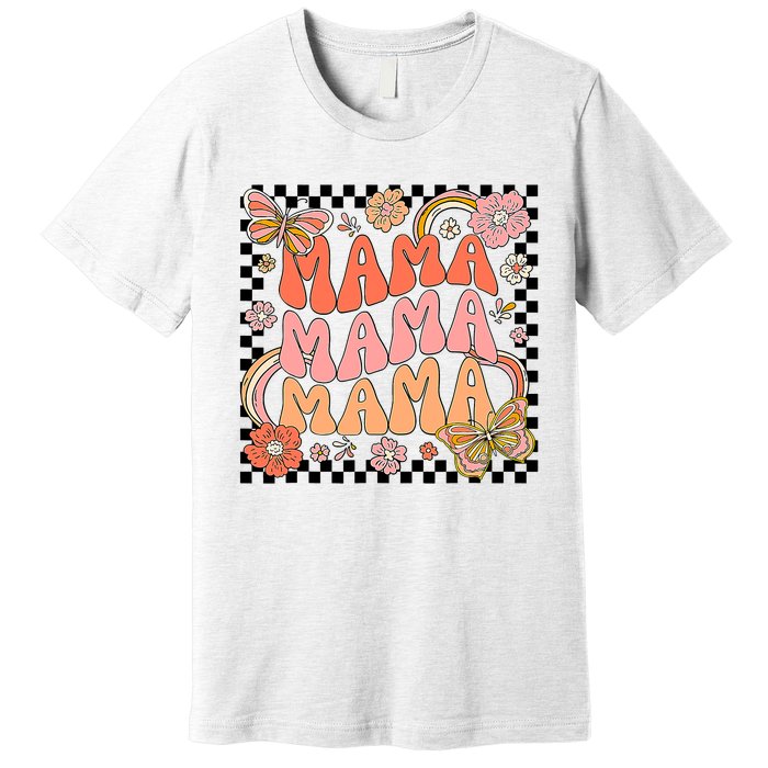 One Thankful Mama Leopard Fall Cute Thanksgiving Premium T-Shirt