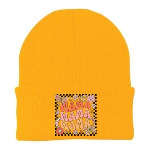 One Thankful Mama Leopard Fall Cute Thanksgiving Knit Cap Winter Beanie