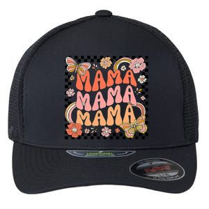 One Thankful Mama Leopard Fall Cute Thanksgiving Flexfit Unipanel Trucker Cap