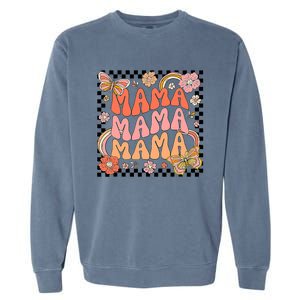 One Thankful Mama Leopard Fall Cute Thanksgiving Garment-Dyed Sweatshirt