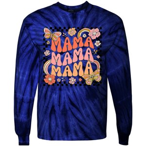 One Thankful Mama Leopard Fall Cute Thanksgiving Tie-Dye Long Sleeve Shirt