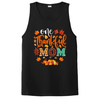 One Thankful Mom Cute Gift Funny Fall Autumn Thanksgiving Gift PosiCharge Competitor Tank