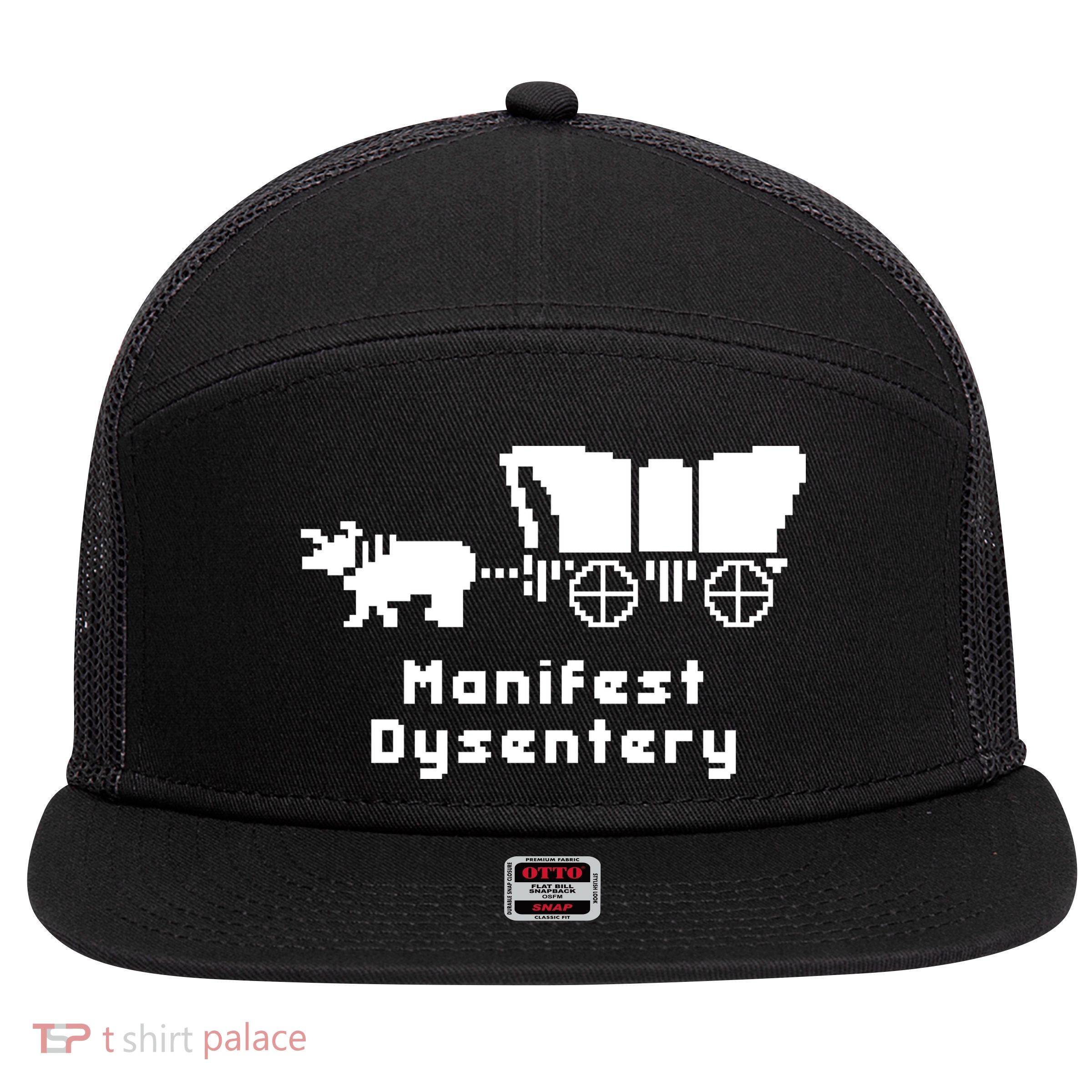 Oregon Trail Manifest Dysentery 7 Panel Mesh Trucker Snapback Hat