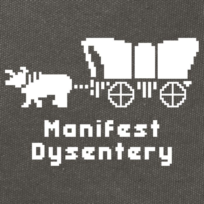 Oregon Trail Manifest Dysentery Cotton Canvas Backpack