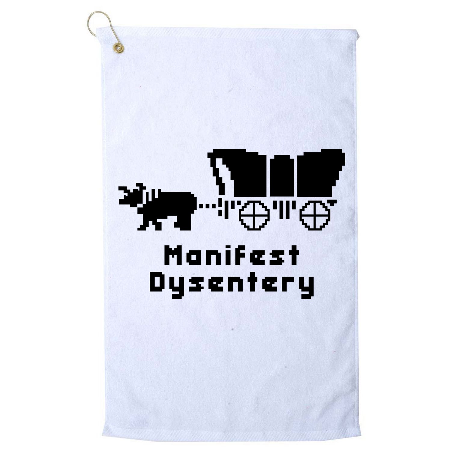 Oregon Trail Manifest Dysentery Golf Towel