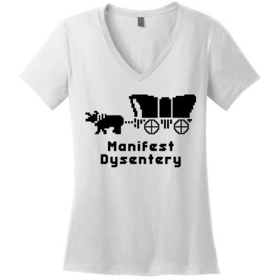 Oregon Trail Manifest Dysentery Women's V-Neck T-Shirt