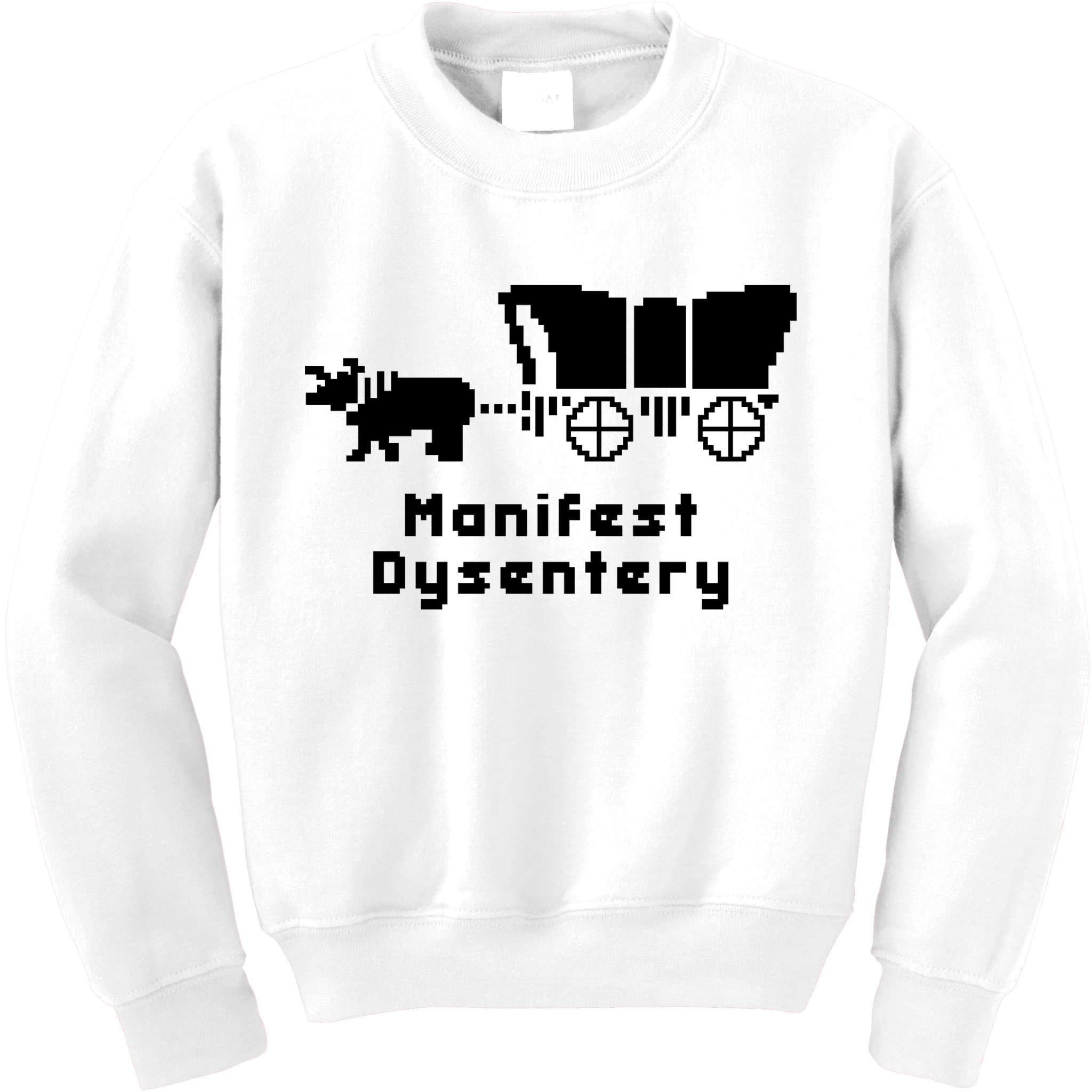 Oregon Trail Manifest Dysentery Kids Sweatshirt