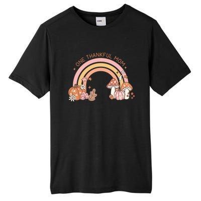 One Thankful Mom Thanksgiving Family Matching Rainbow Cute Gift Tall Fusion ChromaSoft Performance T-Shirt