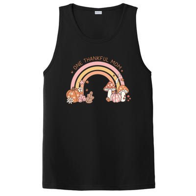 One Thankful Mom Thanksgiving Family Matching Rainbow Cute Gift PosiCharge Competitor Tank