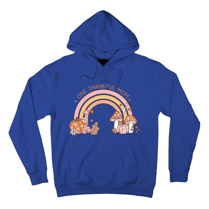 One Thankful Mom Thanksgiving Family Matching Rainbow Cute Gift Hoodie