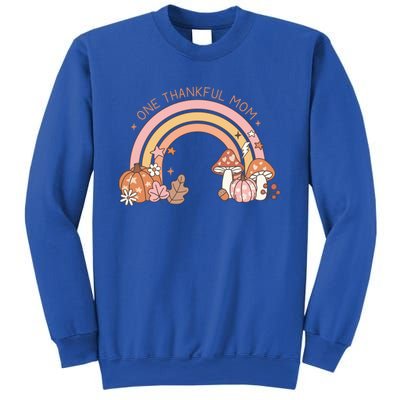 One Thankful Mom Thanksgiving Family Matching Rainbow Cute Gift Sweatshirt