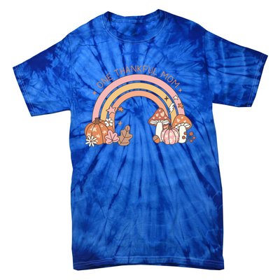 One Thankful Mom Thanksgiving Family Matching Rainbow Cute Gift Tie-Dye T-Shirt