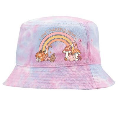 One Thankful Mom Thanksgiving Family Matching Rainbow Cute Gift Tie-Dyed Bucket Hat