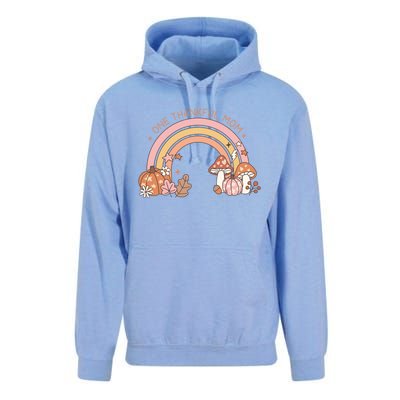 One Thankful Mom Thanksgiving Family Matching Rainbow Cute Gift Unisex Surf Hoodie