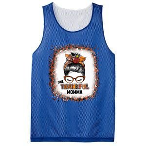 One Thankful Momma Fall Costume Leaves Autumn Thanksgiving Meaningful Gift Mesh Reversible Basketball Jersey Tank