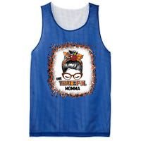 One Thankful Momma Fall Costume Leaves Autumn Thanksgiving Meaningful Gift Mesh Reversible Basketball Jersey Tank