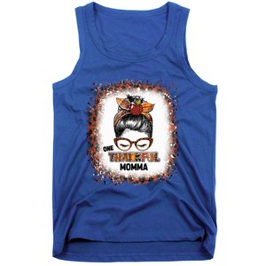 One Thankful Momma Fall Costume Leaves Autumn Thanksgiving Meaningful Gift Tank Top