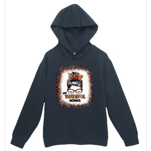 One Thankful Momma Fall Costume Leaves Autumn Thanksgiving Meaningful Gift Urban Pullover Hoodie