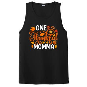 One Thankful Momma Funny Fall Autumn Thanksgiving Great Gift PosiCharge Competitor Tank