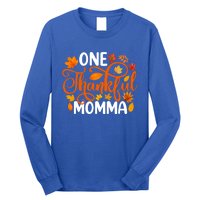 One Thankful Momma Funny Fall Autumn Thanksgiving Great Gift Long Sleeve Shirt