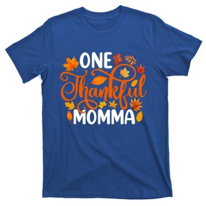 One Thankful Momma Funny Fall Autumn Thanksgiving Great Gift T-Shirt