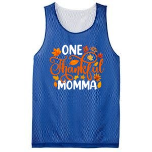 One Thankful Momma Funny Fall Autumn Thanksgiving Great Gift Mesh Reversible Basketball Jersey Tank