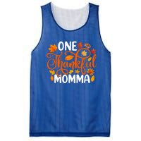 One Thankful Momma Funny Fall Autumn Thanksgiving Great Gift Mesh Reversible Basketball Jersey Tank