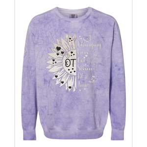 Occupational Therapy Month Ot Therapist Floral Colorblast Crewneck Sweatshirt