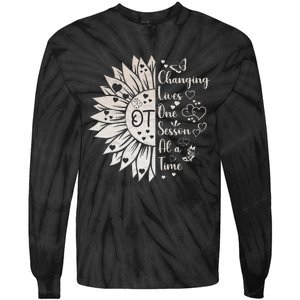 Occupational Therapy Month Ot Therapist Floral Tie-Dye Long Sleeve Shirt